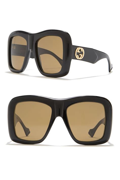 gucci black oversized square sunglasses